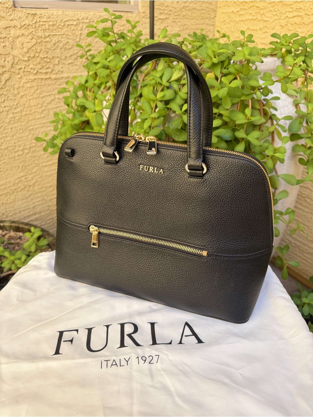 Furla Leather Dome Satchel
